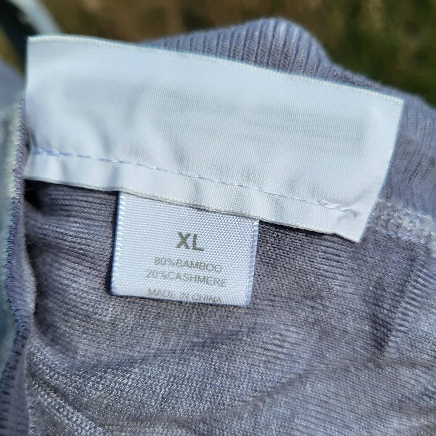 Kokun Overdyed Fitted Cashmere Crew Neck - Silver - XL