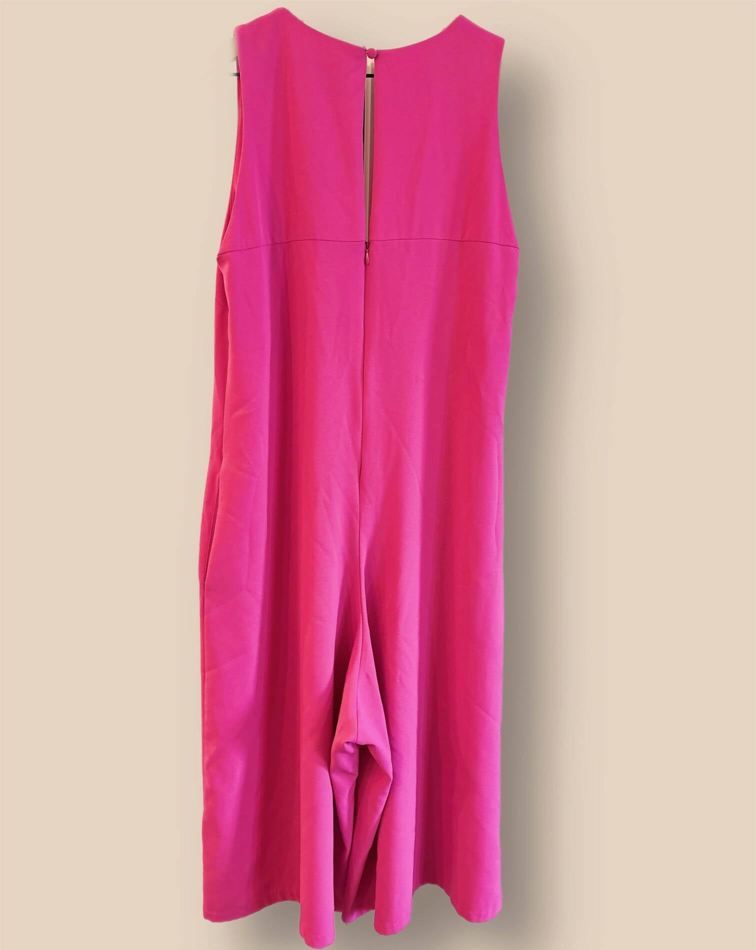 Nicole Miller NY V-Neck Cropped Jumpsuit - /Pink