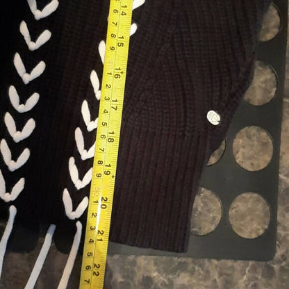Scotch &amp; Soda Chunky Knit Lace-Up Sweater - /Black Multi