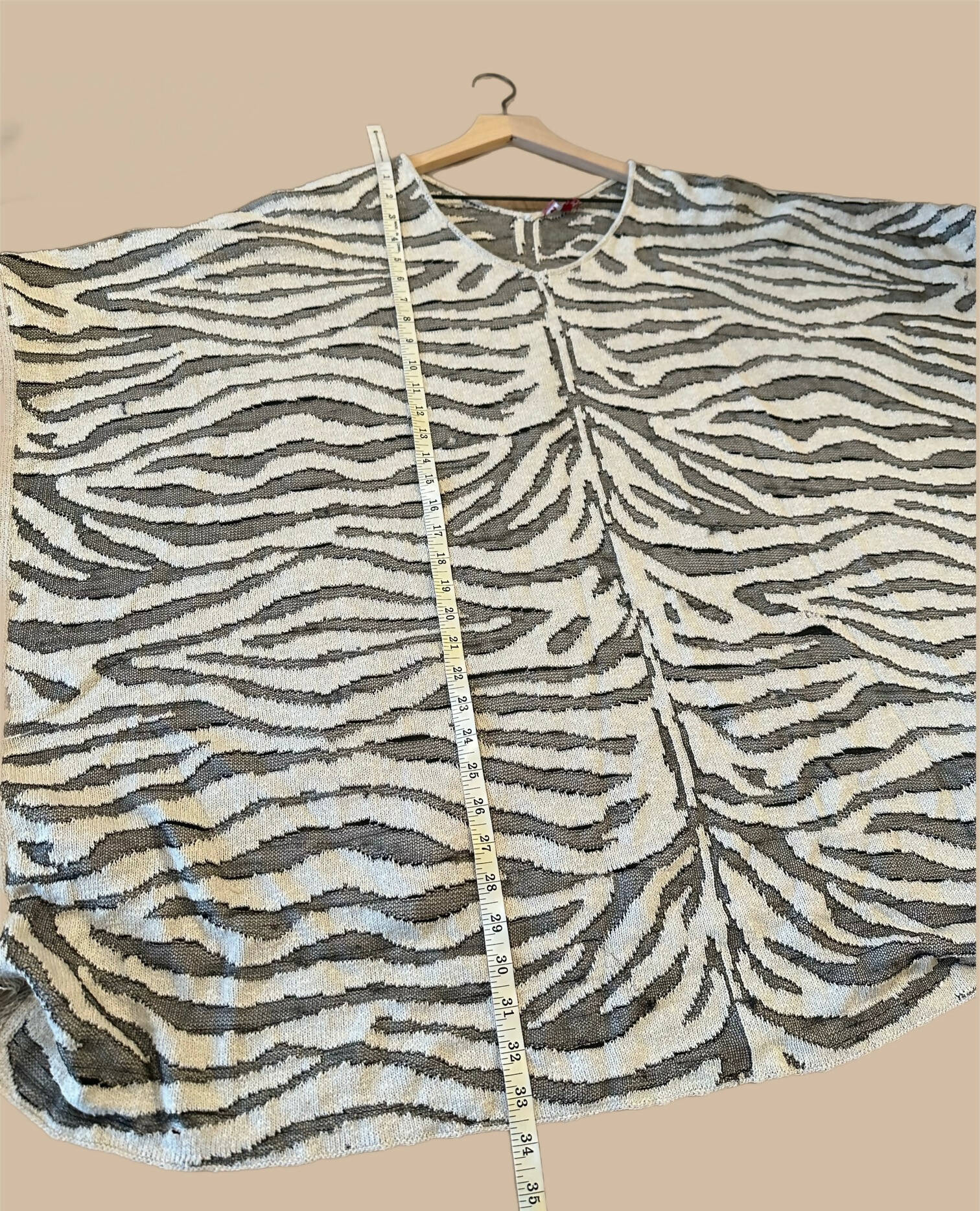 STAUD Cassia Zebra Shawl - Animal - Off White Multi