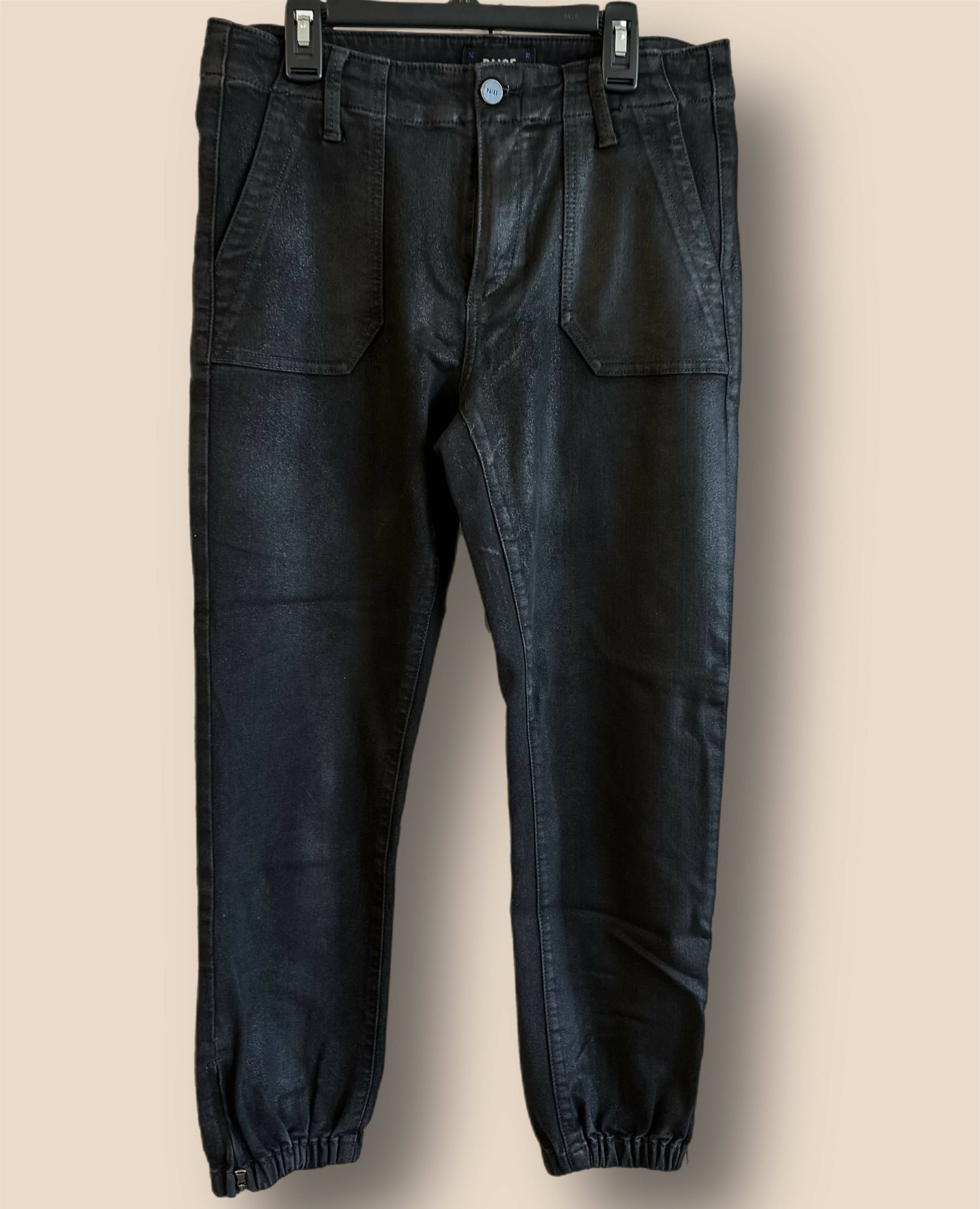 Paige Mayslie Luxe Coated Jogger - /Black