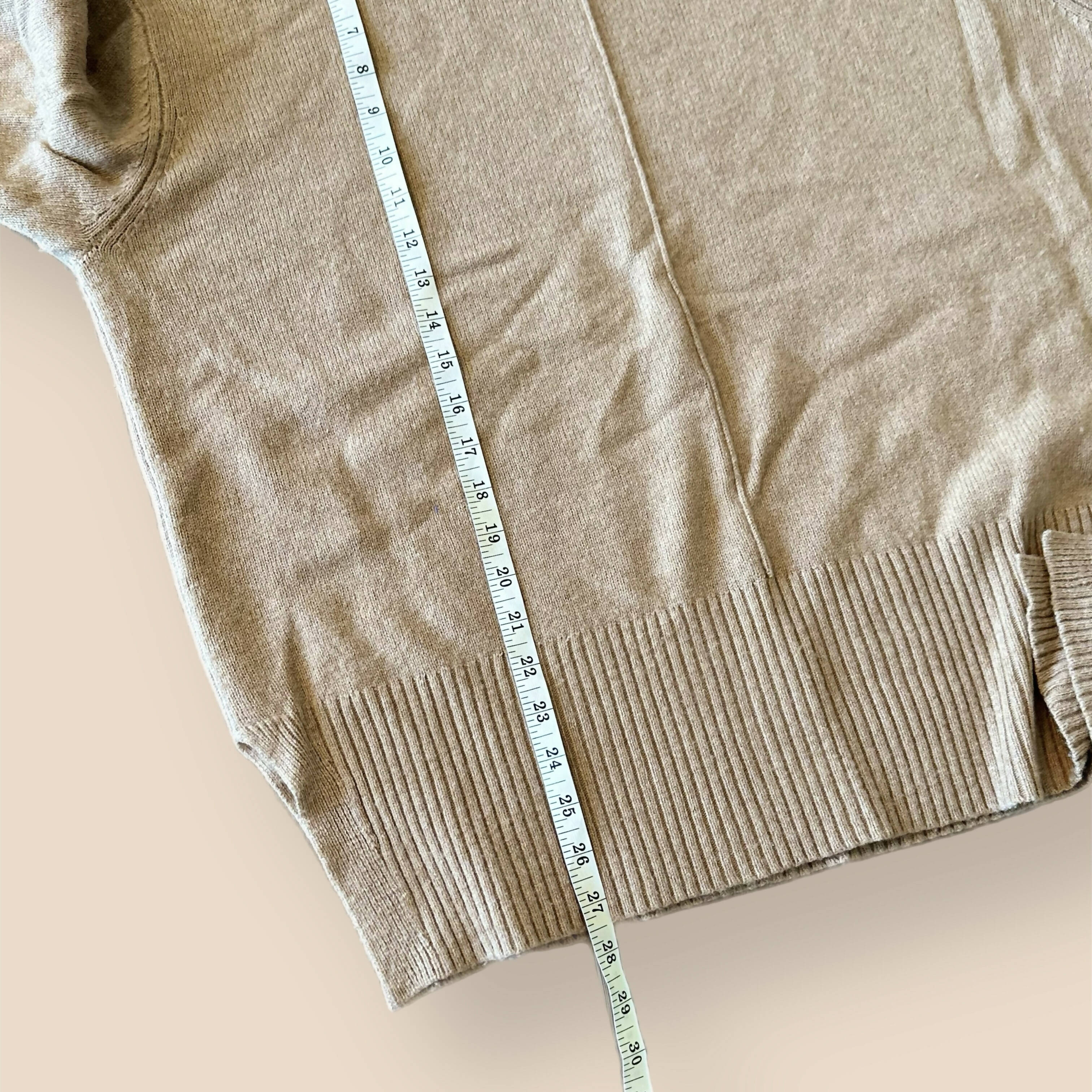 Brass Side Slits Long Sleeve Brene Sweater - /Brown