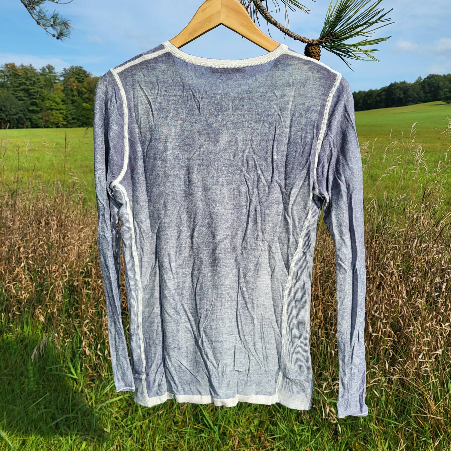 Kokun Overdyed Fitted Cashmere Crew Neck - Silver - XL