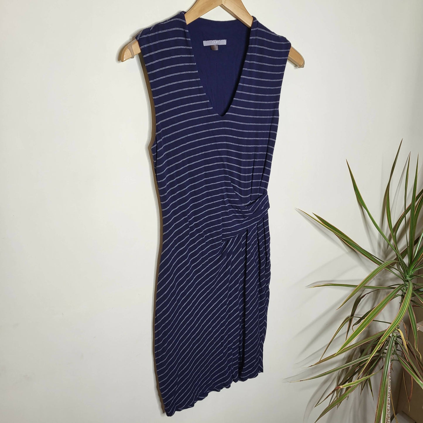 Tart Tart Navy Stripe Dress with White Stripes