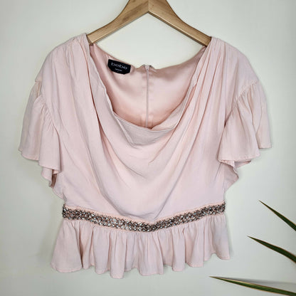 Bebe Drop Shoulder Top - /Pink