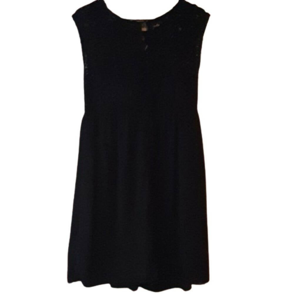 Kimi and Kai Lace Overlay Cap Sleeve Dress - Black