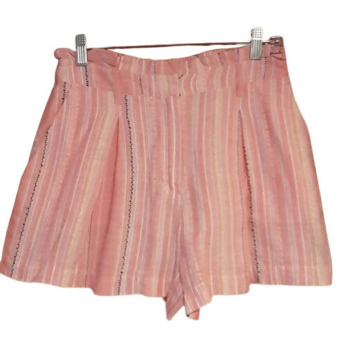 Parker Carlo Paperbag Shorts - Stripes - Pink Multi/Sunset Stripe