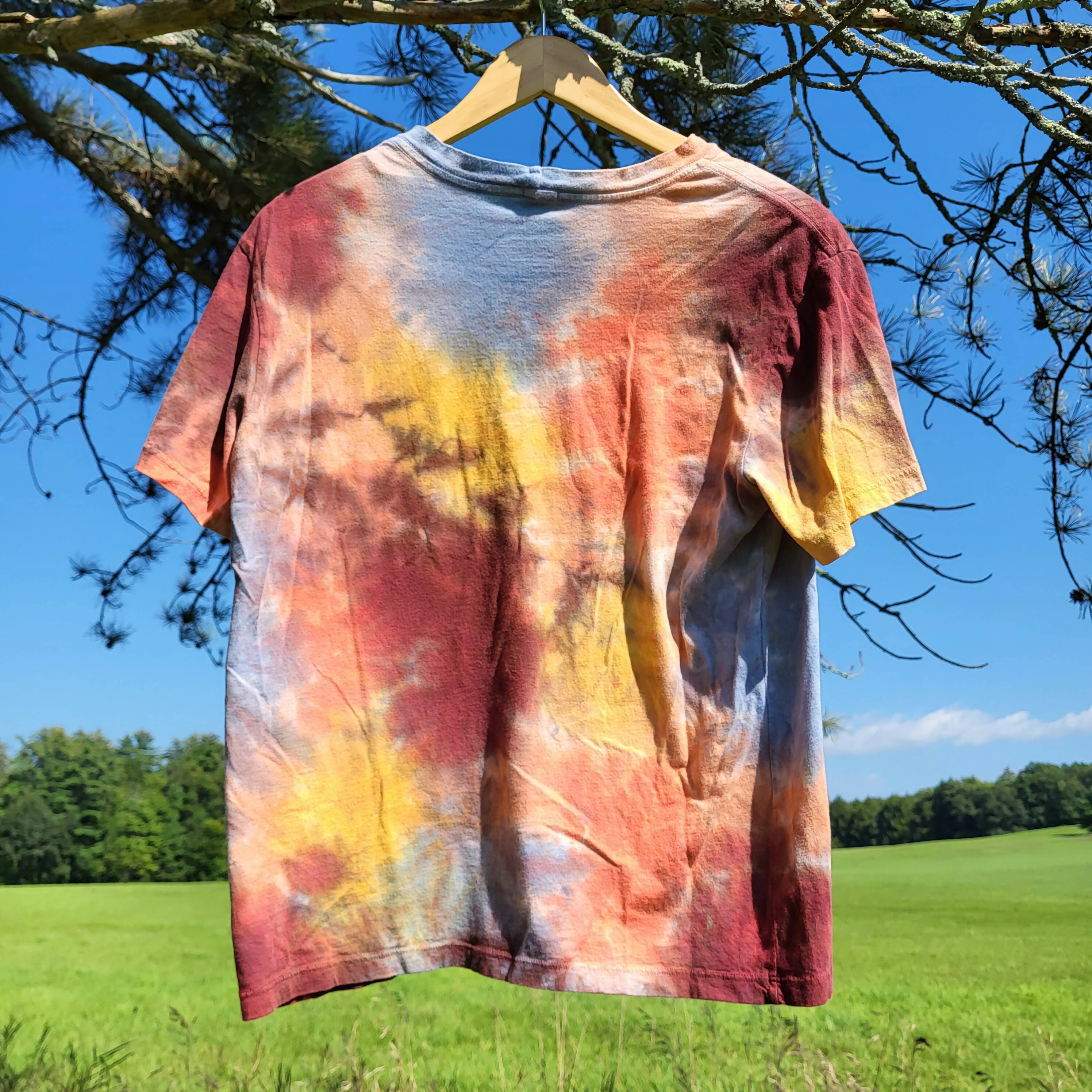 Monrow Ex-Boyfriend T-Shirt - Tie Dye - Multi/Coral Reef - S