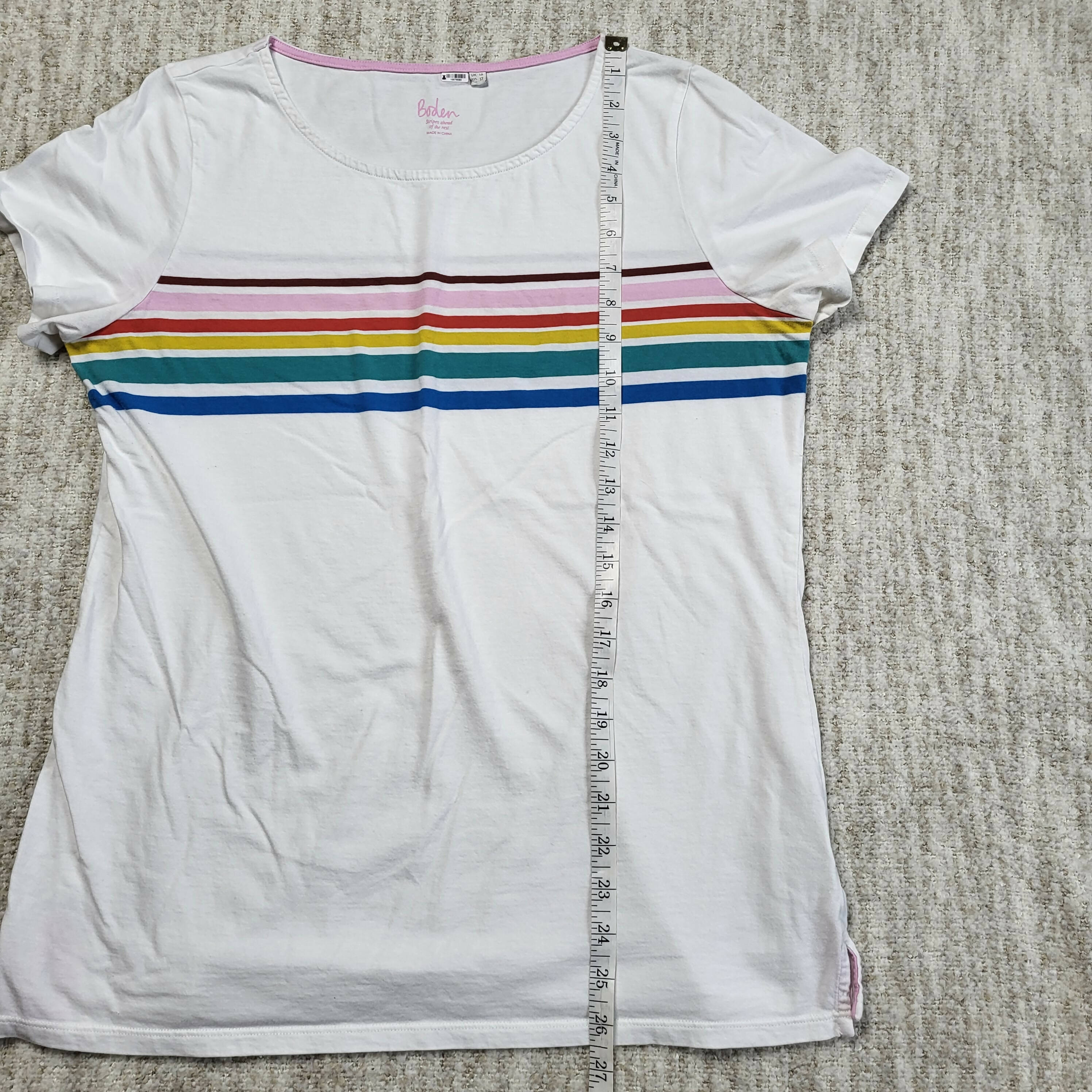 Boden Stripes Ahead of the Rest Rainbow t-shirt