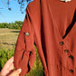 BB Dakota Cuffed Sleeve V-Neck Button Front Belted Midi Dress - /Brown - 10