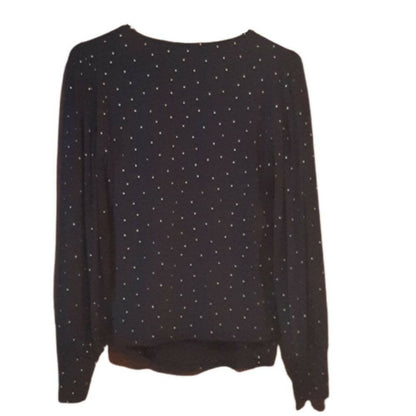 Boden Blouson Sleeve Faux Wrap Top - Polka Dot - Navy Multi/French Navy