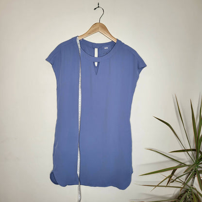 Elizabeth + Clarke All Hours A Line Dress with Keyhole - /Blue