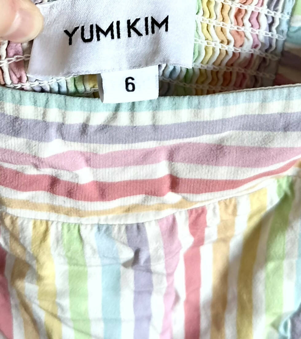 Yumi Kim Tie-Straps Color Me Maxi dress - Stripes - White Multi/Rainbow