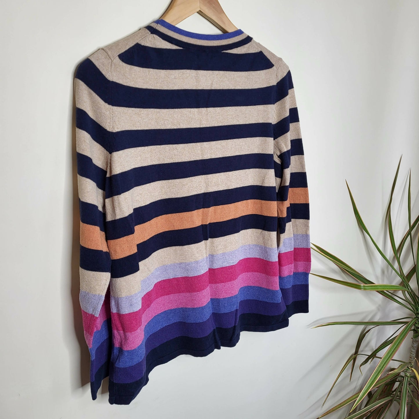 NIC+ZOE Long Sleeve Jewel Stripes Vital Sweater