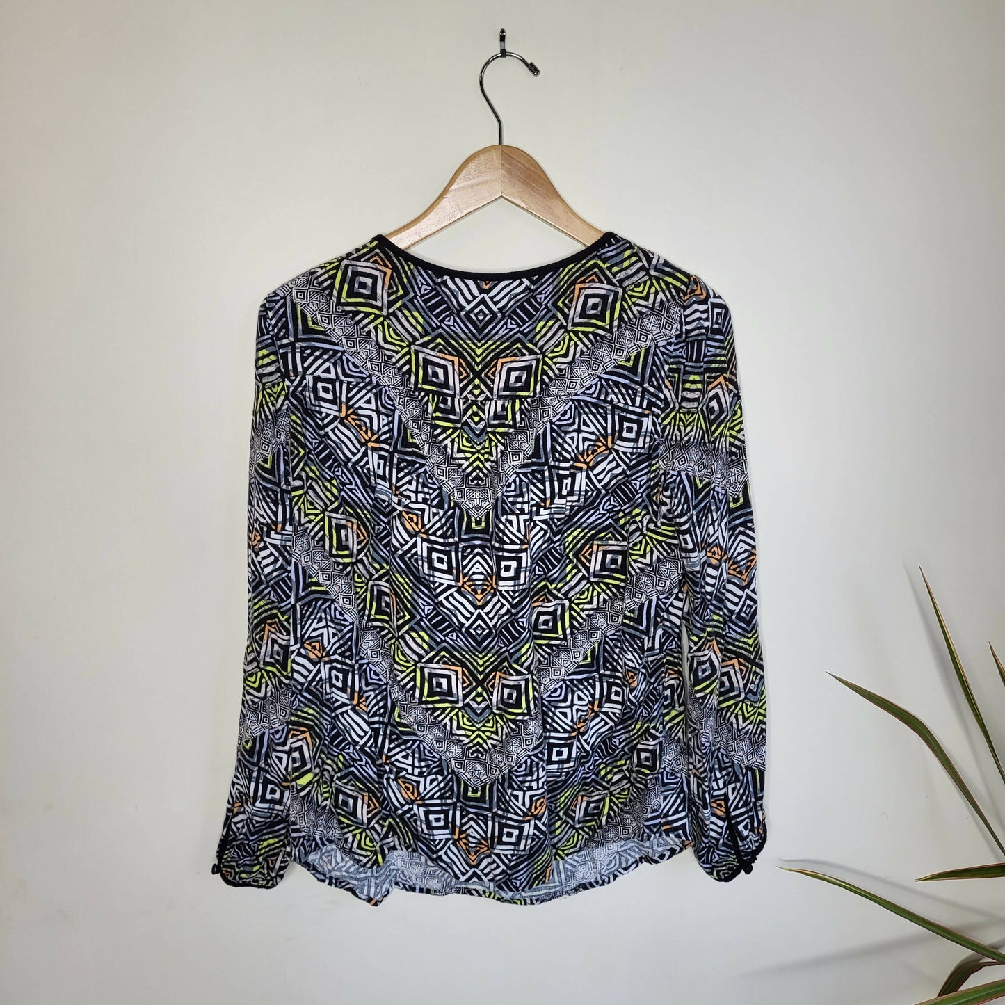 Ella Moss Maternity Tribal Blouse - Geometric - Black Multi