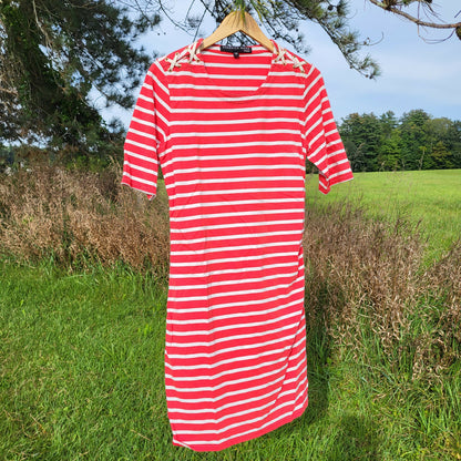 Veronica Beard Foley Ruched Stripe Dress