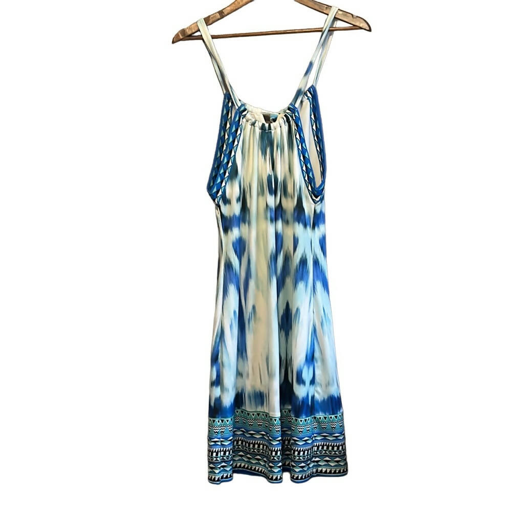 Hale Bob Sleeveless Halter Keyhole Printed Dress