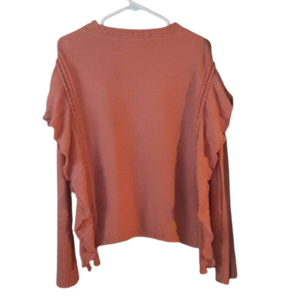 Rebecca Taylor Long Sleeve Pointelle Pullover - /Pink