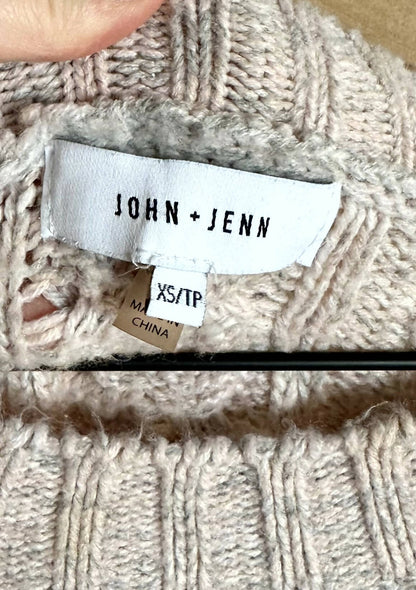 John &amp; Jenn Cable Knit Sweater - Pink