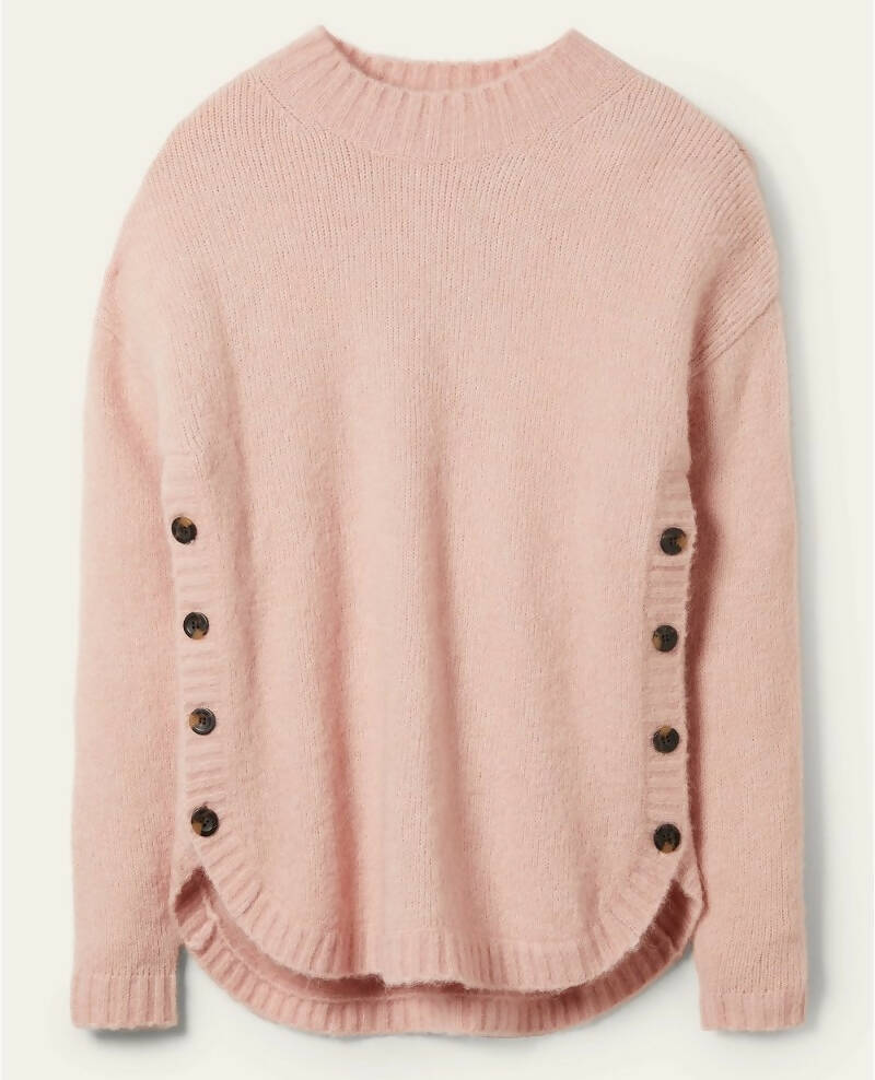 Boden Fluffy Side Button Sweater