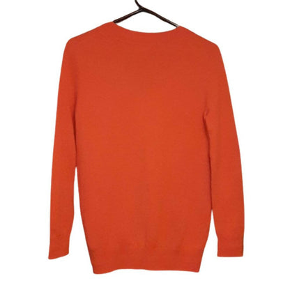 Boden Long Sleeve V-Neck Cashmere Sweater - /Orange