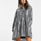 Glint Check Smock Dress