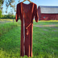 BB Dakota Cuffed Sleeve V-Neck Button Front Belted Midi Dress - /Brown - 10