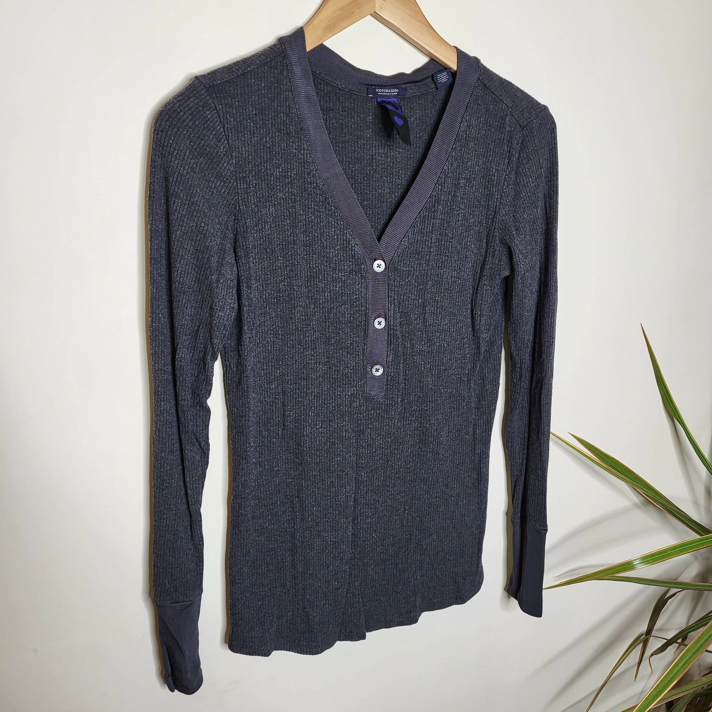 Scotch & Soda Long Sleeve Rib Knit Tee