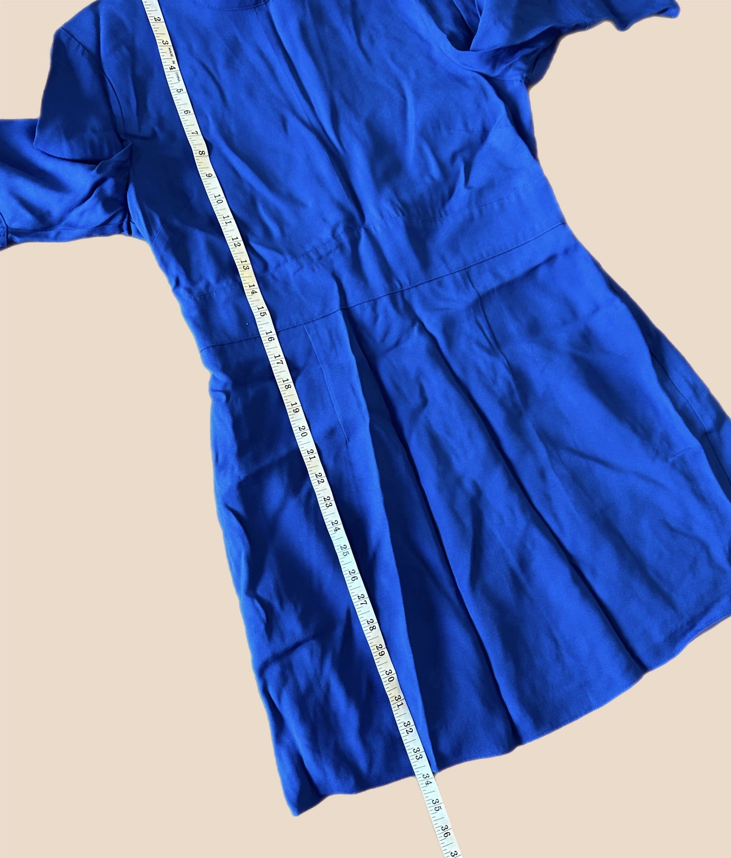 Reiss 3/4 Sleeve Cora Shift Dress - /Blue