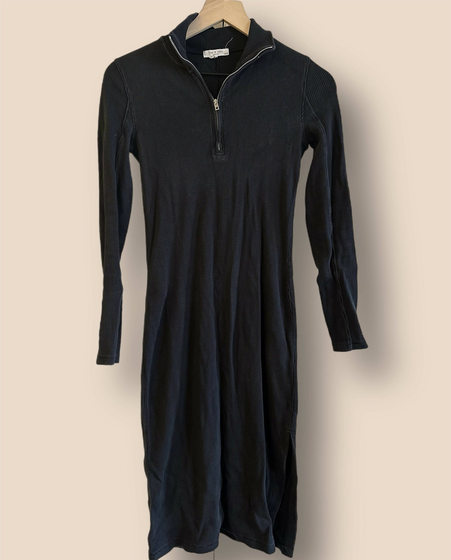 Rag &amp; Bone Laila Zip Midi Dress - Black