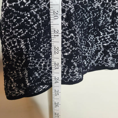 Reiss Long Sleeve Ballet Neckline Top - Abstract - Black Multi