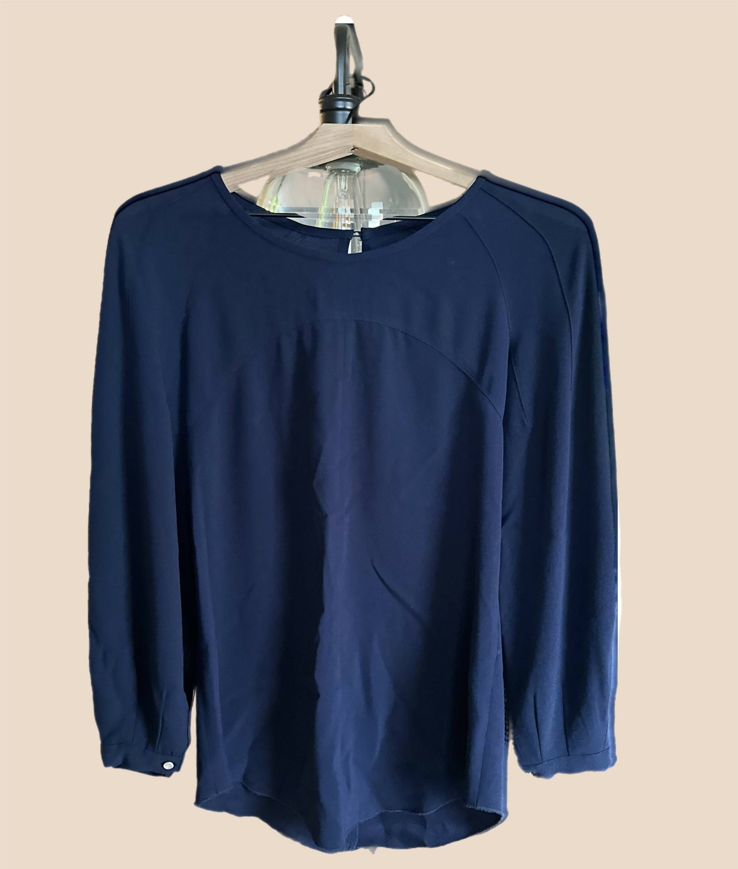 Isabel Marant Long Sleeve Ruched Blouse - Navy