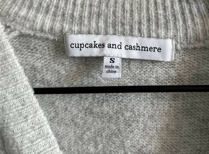 Cupcakes and Cashmere Button Detail Long Sleeve Pullover - Stripes - Gray Multi/Heather Ash