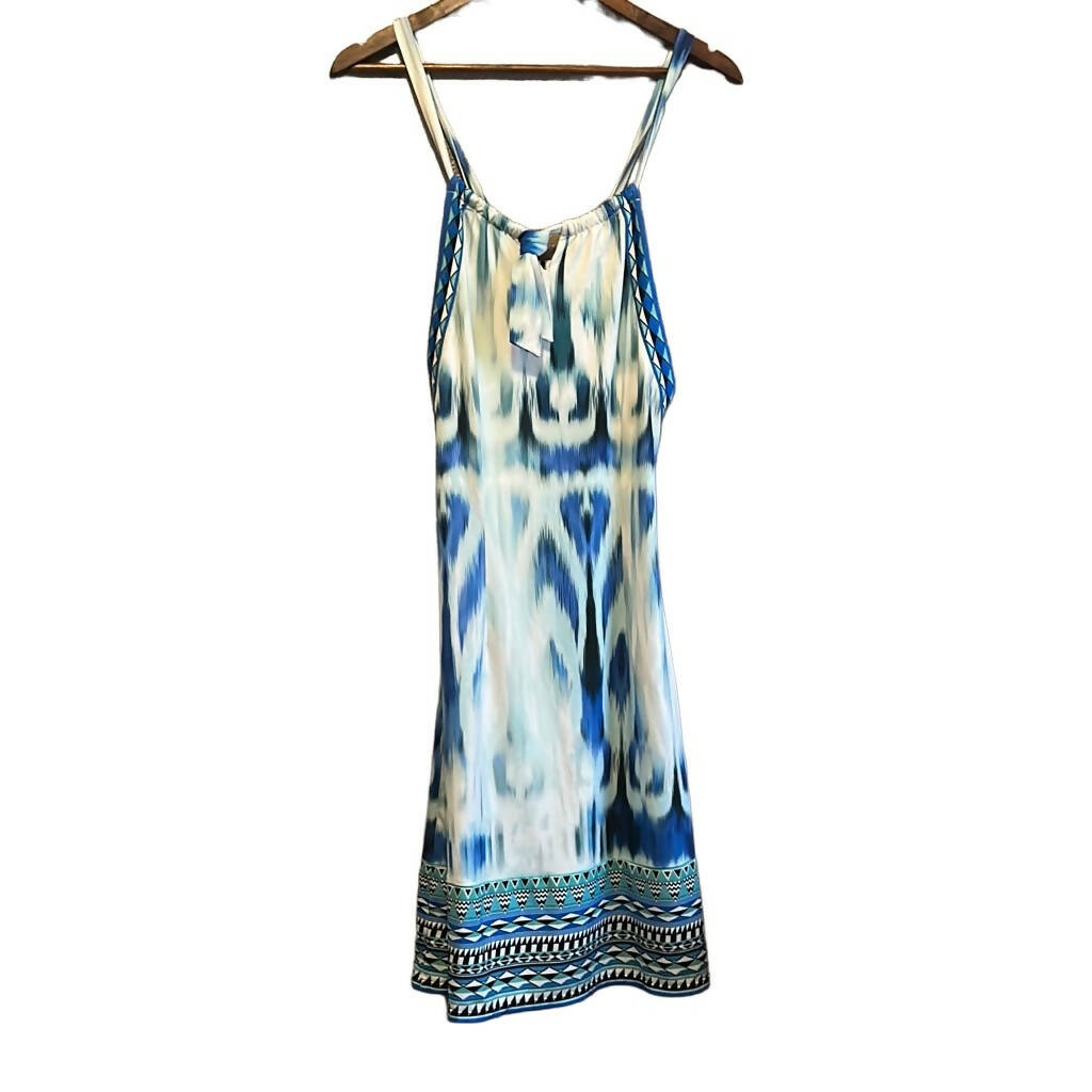 Hale Bob Sleeveless Halter Keyhole Printed Dress