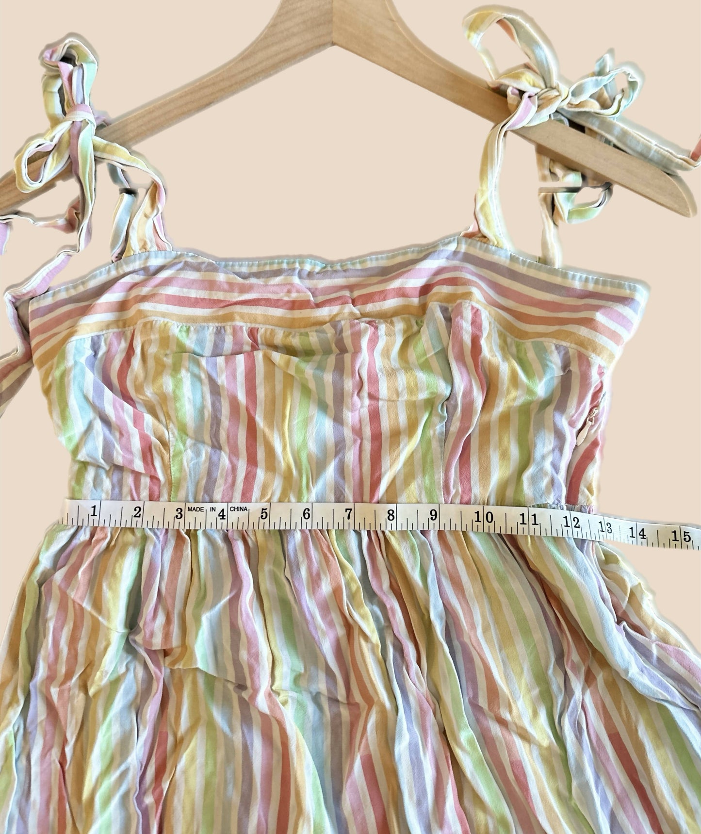 Yumi Kim Tie-Straps Color Me Maxi dress - Stripes - White Multi/Rainbow