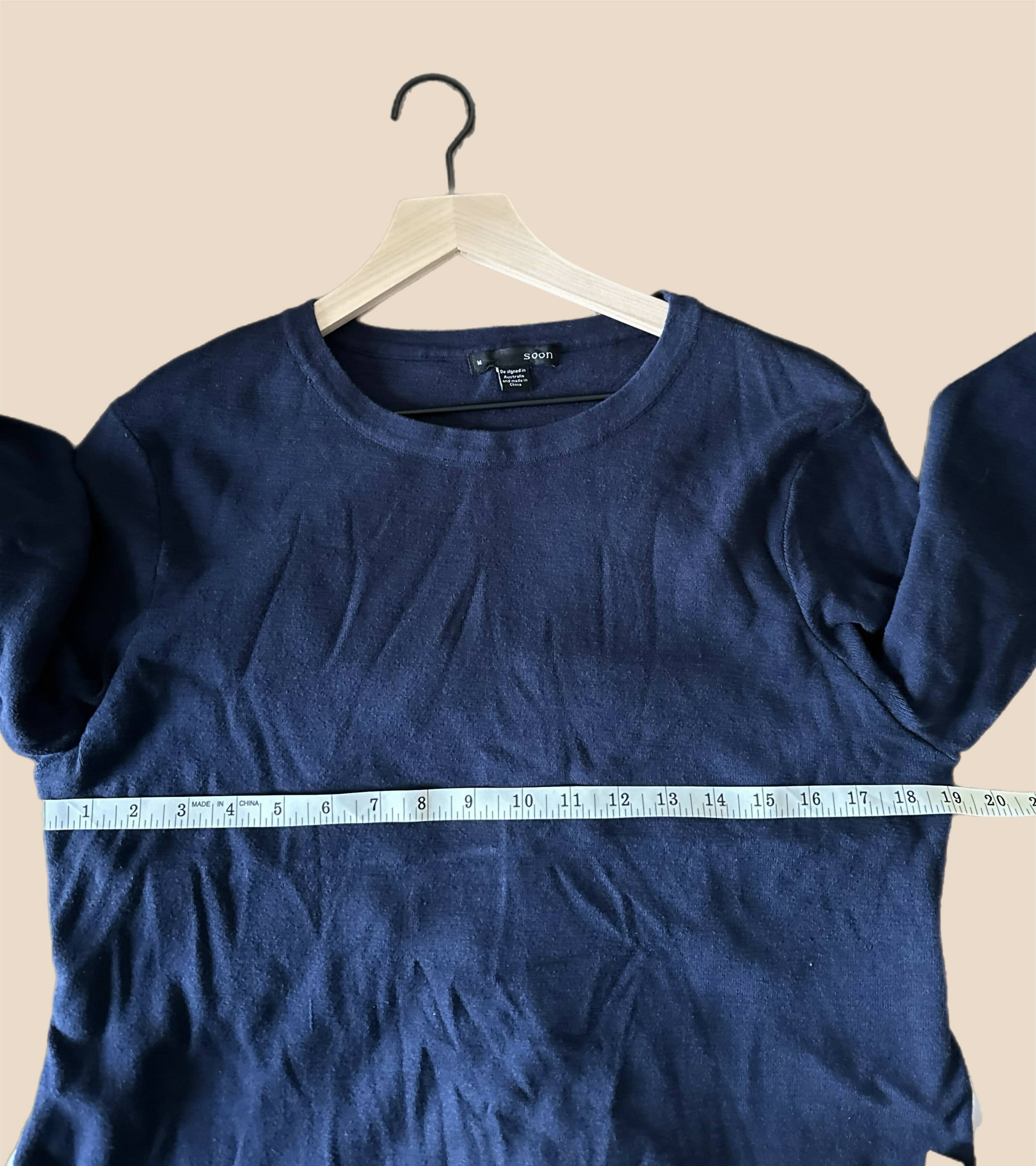 Soon Maternity Maternity Grace Pleat Back Knit Jumper - Navy