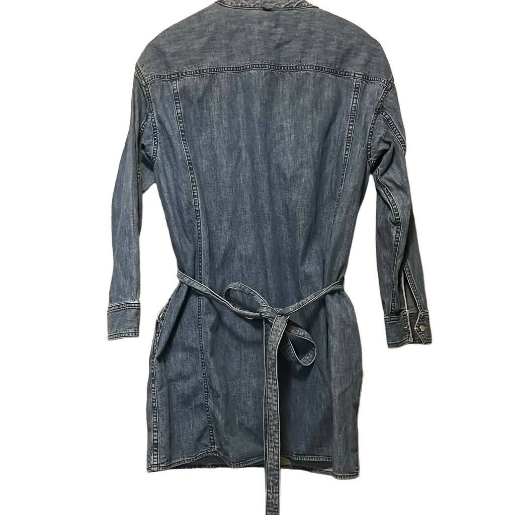 Rag & Bone Chest Pocket Denim Shirtdress - Blue