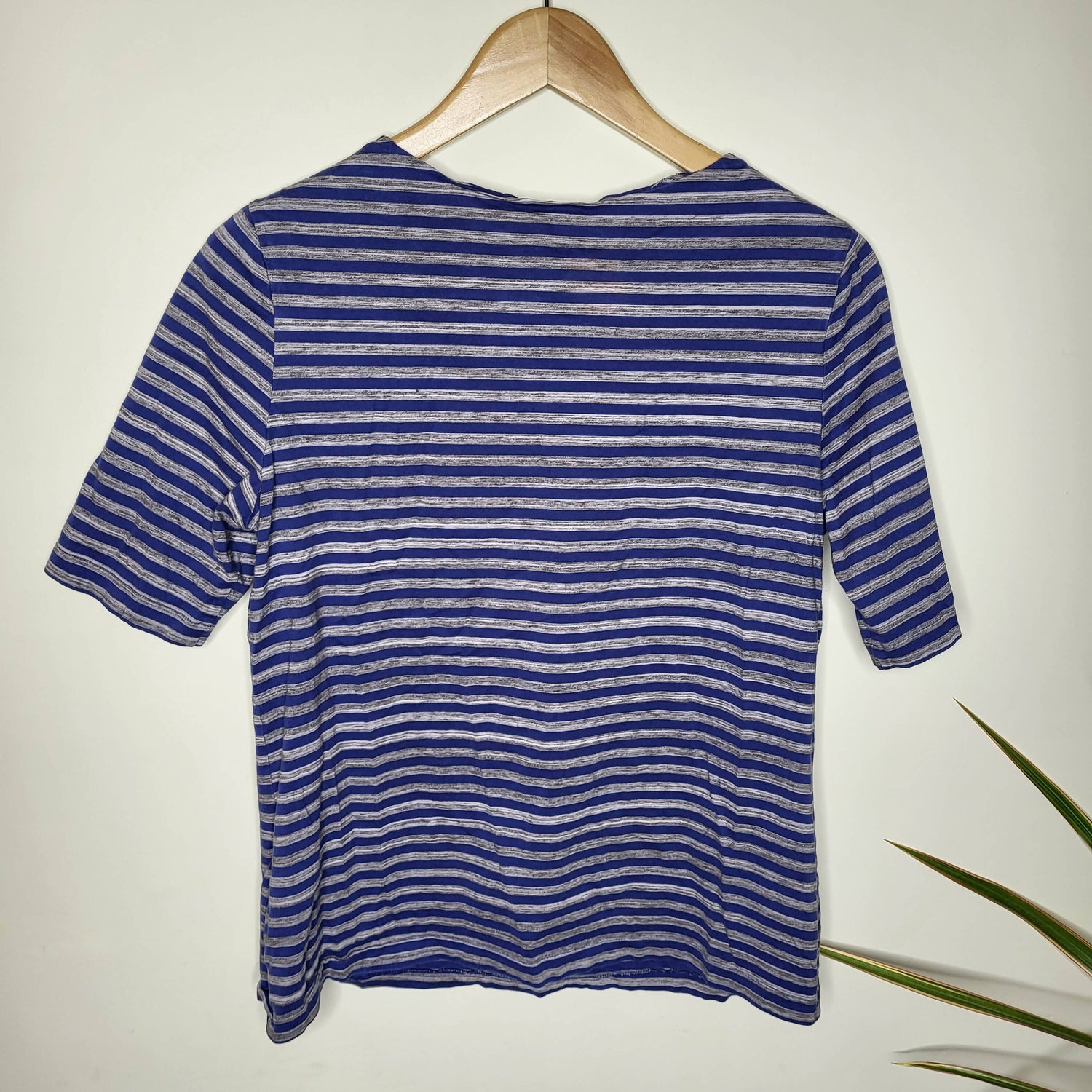 Lafayette 148 New York Square-Neck Striped Tee - Stripes - White Multi/Multi