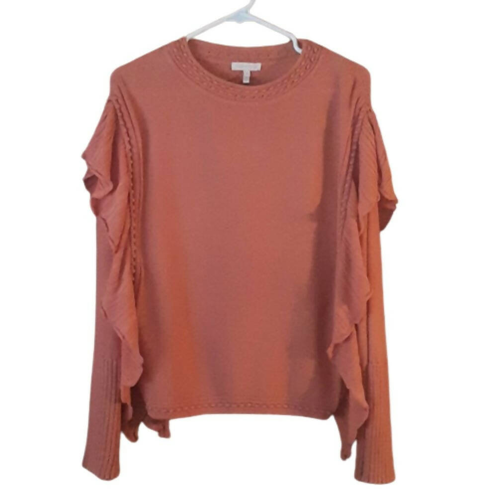 Rebecca Taylor Long Sleeve Pointelle Pullover - /Pink