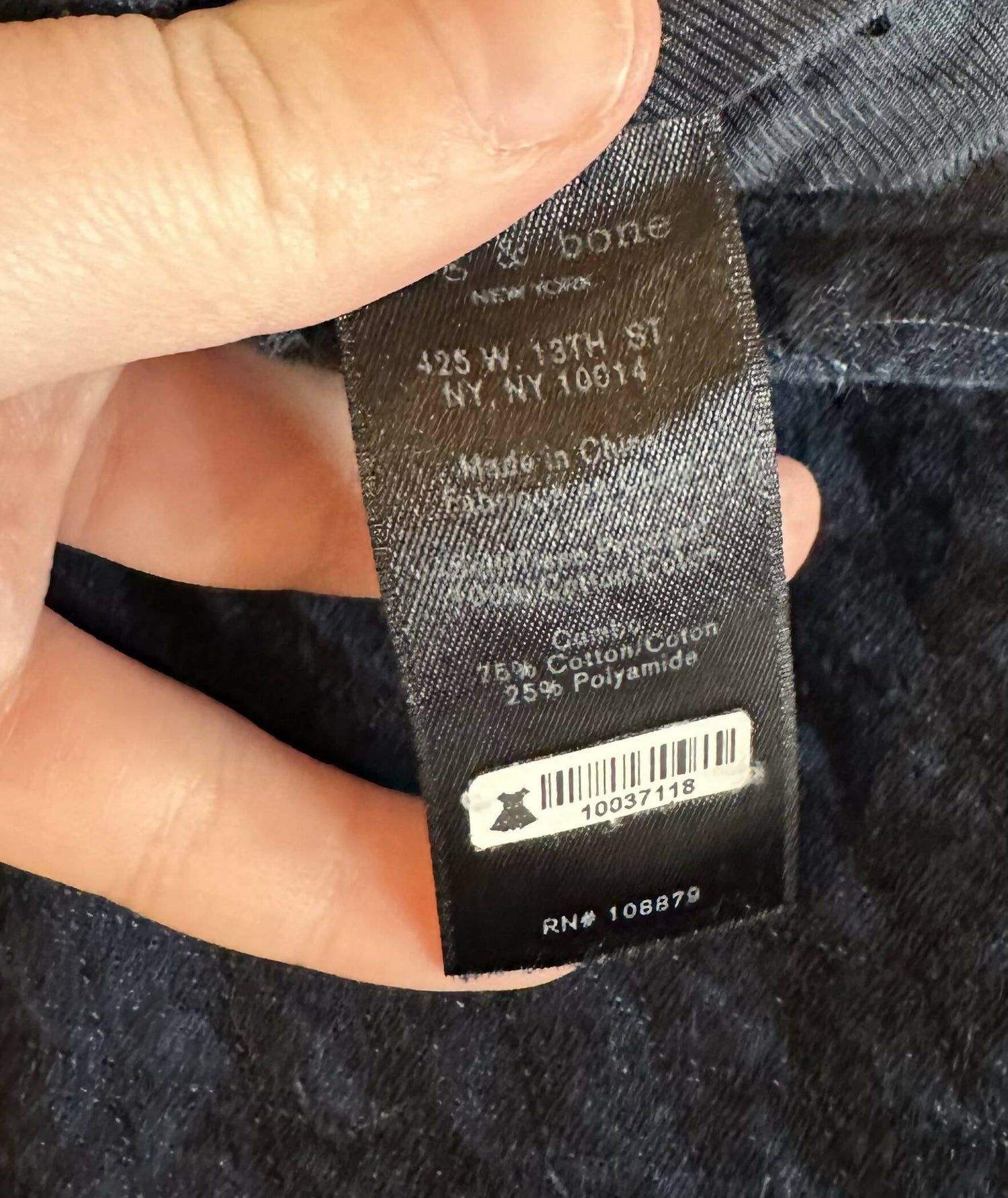 Rag &amp; Bone Quilted Self Tie Liner Coat - /Navy