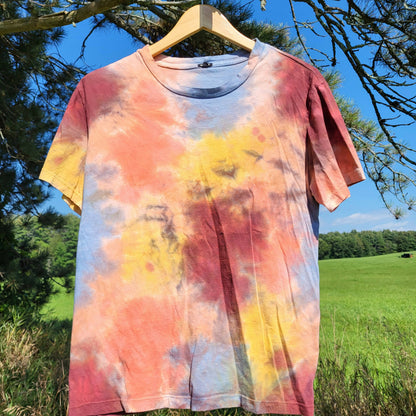 Monrow Ex-Boyfriend T-Shirt - Tie Dye - Multi/Coral Reef - S