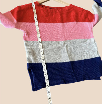 Boden Striped Cashmere Sweater - Stripes - Red Multi/Postbox Red Colourblock Stripe