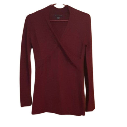 Soon Maternity Riley V-Neck Maternity Sweater - /Red