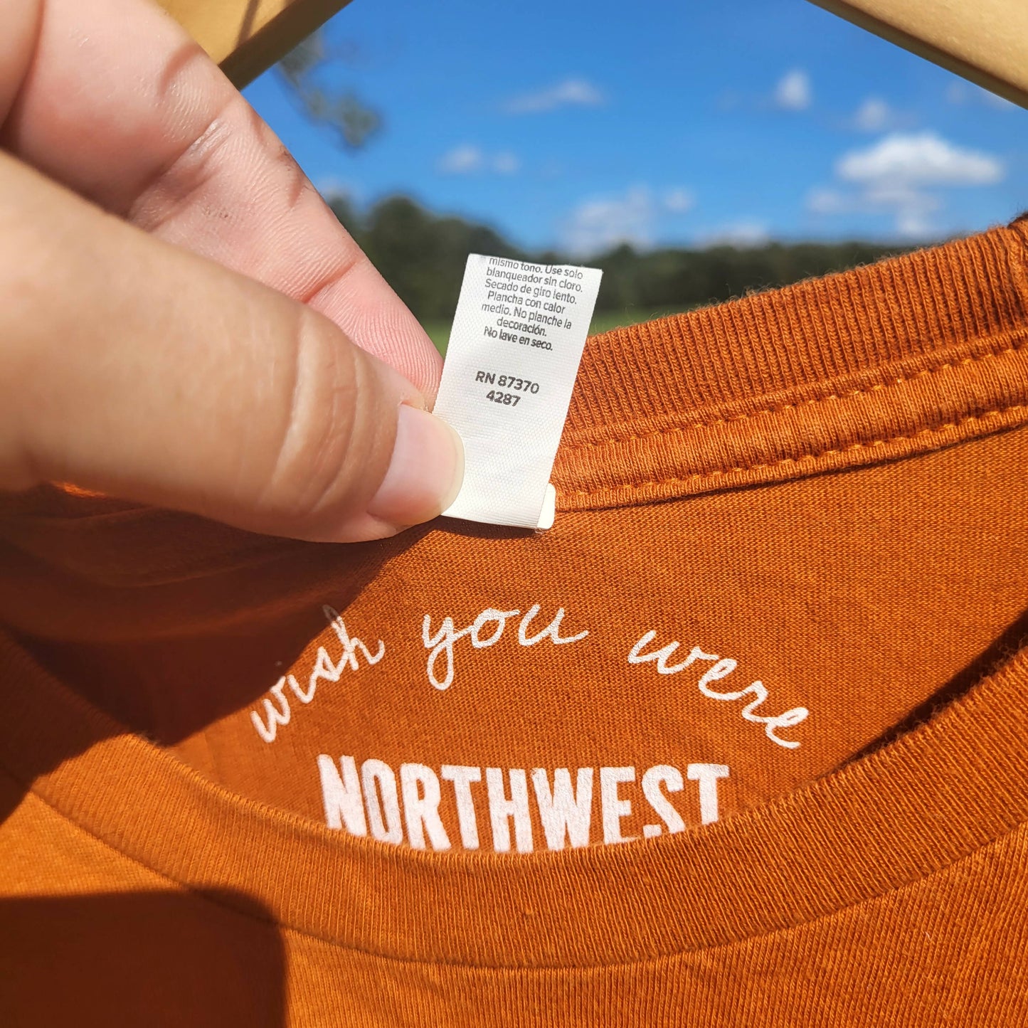 Wish You Were Northwest Wish Tee - /Orange - S