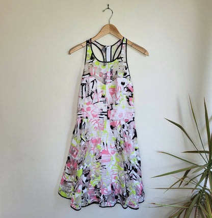Milly Sleeveless Cut-Out Back Floral Dress - Floral - White Multi/Multi