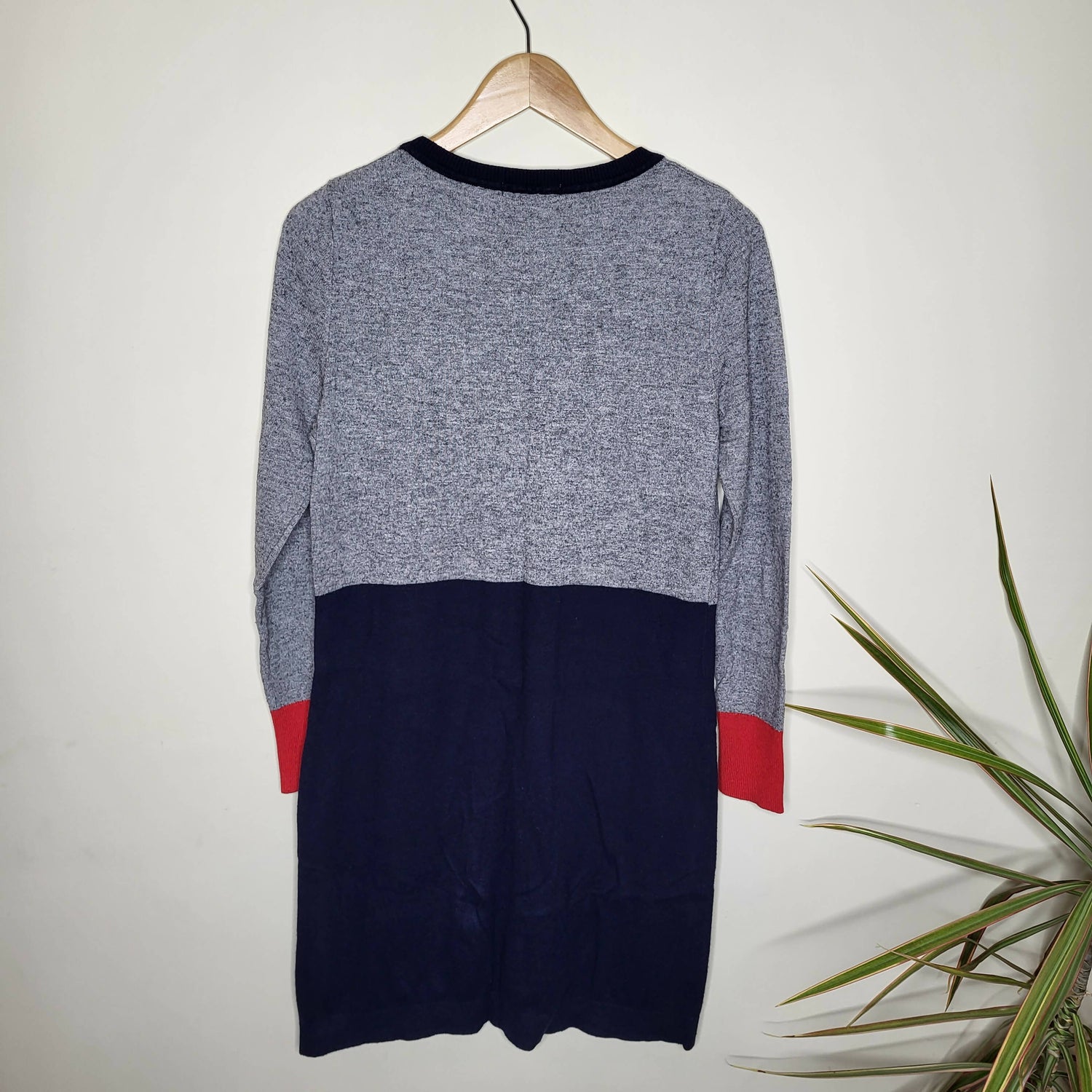 Boden Wool Blend Colorblock Sweater Dress - /Gray Multi