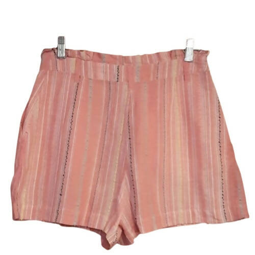 Parker Carlo Paperbag Shorts - Stripes - Pink Multi/Sunset Stripe