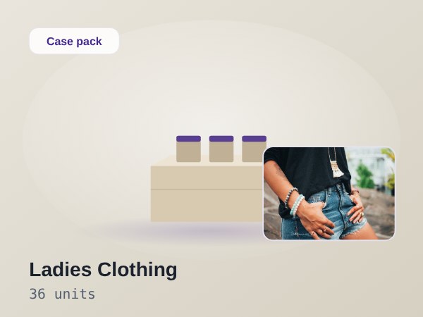 Liquidation lot cover — ladies clothing, 36 units