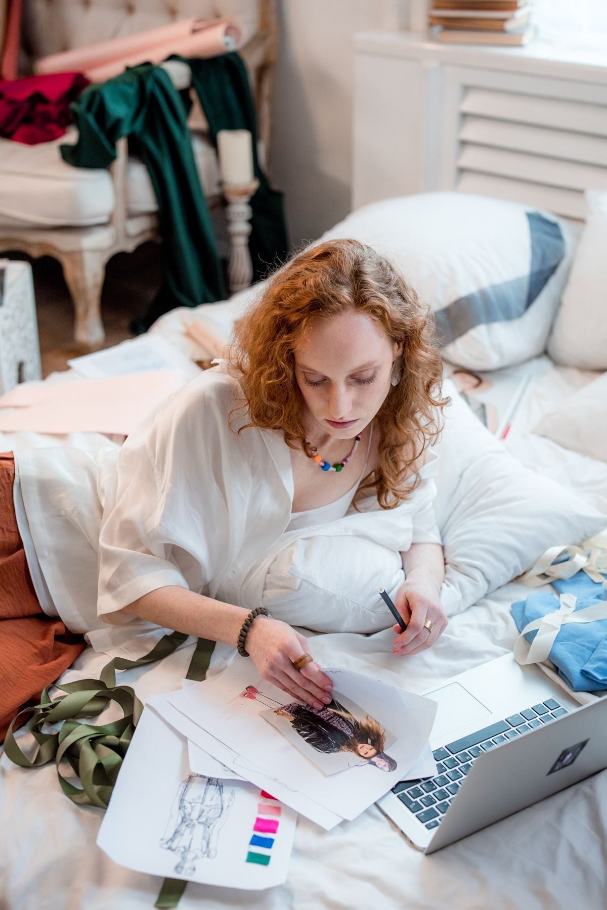 Buyer placing an order on her laptop