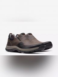 Clarks Men's Brown and Black Slip-On Casual Loafers Size 11